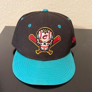 New Era Kids Skull Cap - Black and Teal